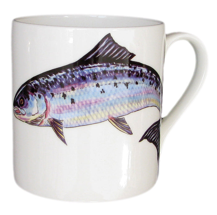 Salmon Mug & Side Plate Set in use