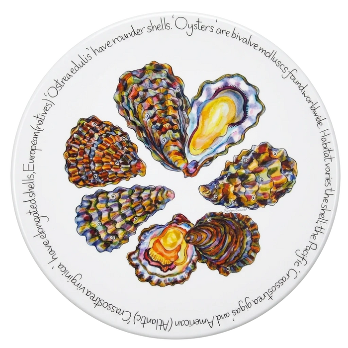 Fruits de Mer Tablemat Set of 6 size & rim guide