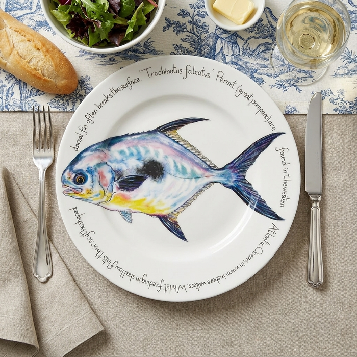Permit 30cm Flat Rimmed Plate styled on the table