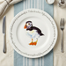 Puffin Standing 30cm flat rimmed plate lifestyle image