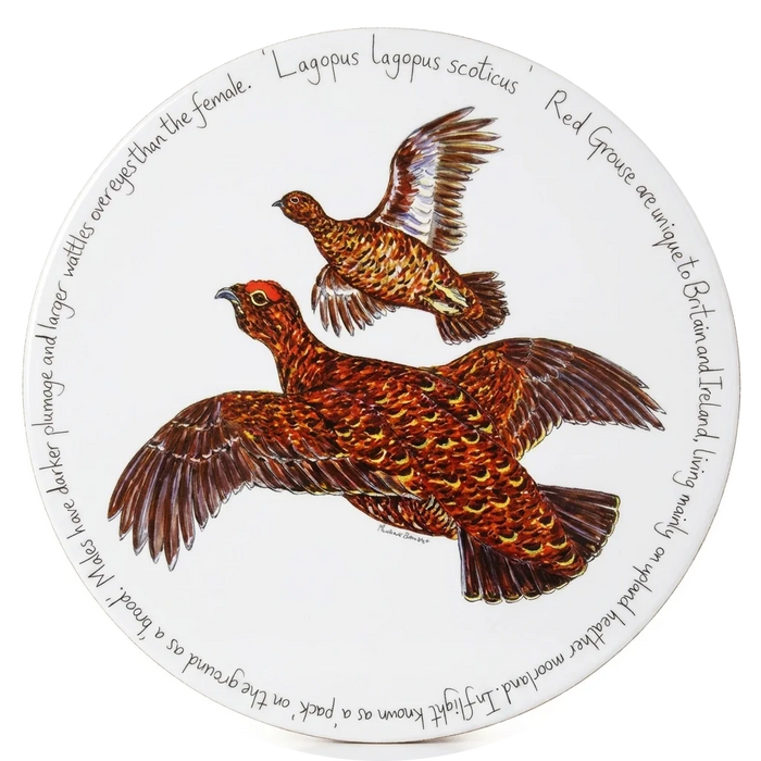 British Gamebirds Tablemat Set of 6 size & rim guide