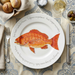 Red Snapper 30cm flat rimmed plate (smaller fish size offer) lifestyle image