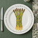 Asparagus 30cm flat rimmed plate lifestyle image