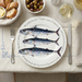 Mackerel 30cm flat rimmed plate lifestyle image