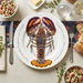 North American Lobster 30cm flat rimmed plate lifestyle image