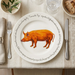 Tamworth Pig 30cm flat rimmed plate lifestyle image