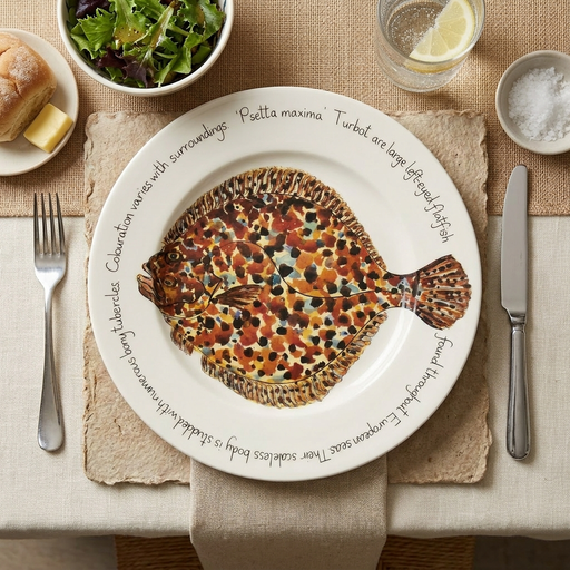 Turbot 30cm flat rimmed plate lifestyle image