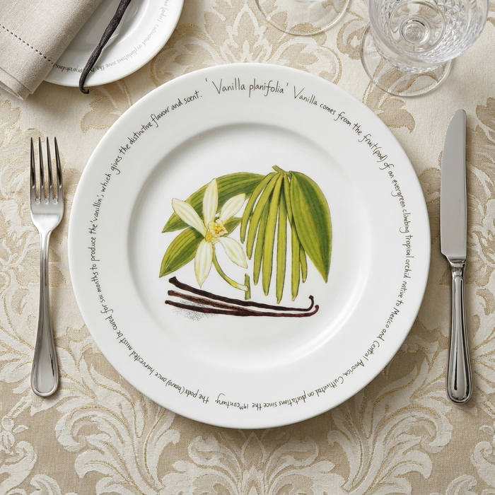 Vanilla 30cm Flat Rimmed Plate Limited Edition styled on the table