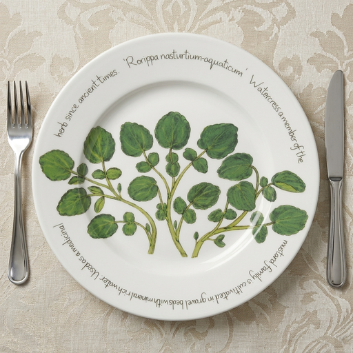 Watercress 30cm flat rimmed plate lifestyle image