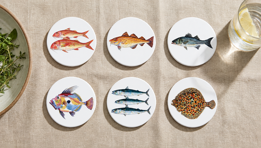 Sea Fish Coaster Set lifestyle