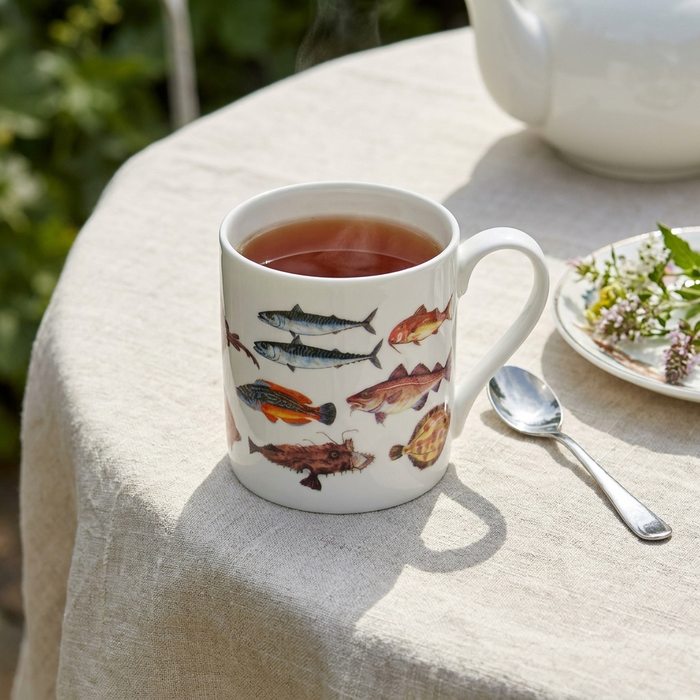 SEA FISH Mug (large size) styled on the table