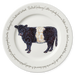 Belted Galloway Cow 30cm flat rimmed plate