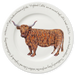 Highland Cow 30cm flat rimmed plate