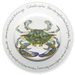 Blue Crab 30cm flat rimmed plate