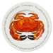 Brown Crab 30cm flat rimmed plate