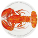 Red Lobster 30cm flat rimmed plate