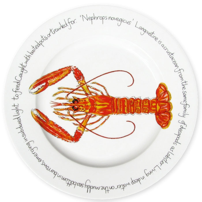 Fruits de Mer Large Dinner Plate Set of 6 table setting