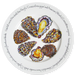 Oysters 30cm flat rimmed plate