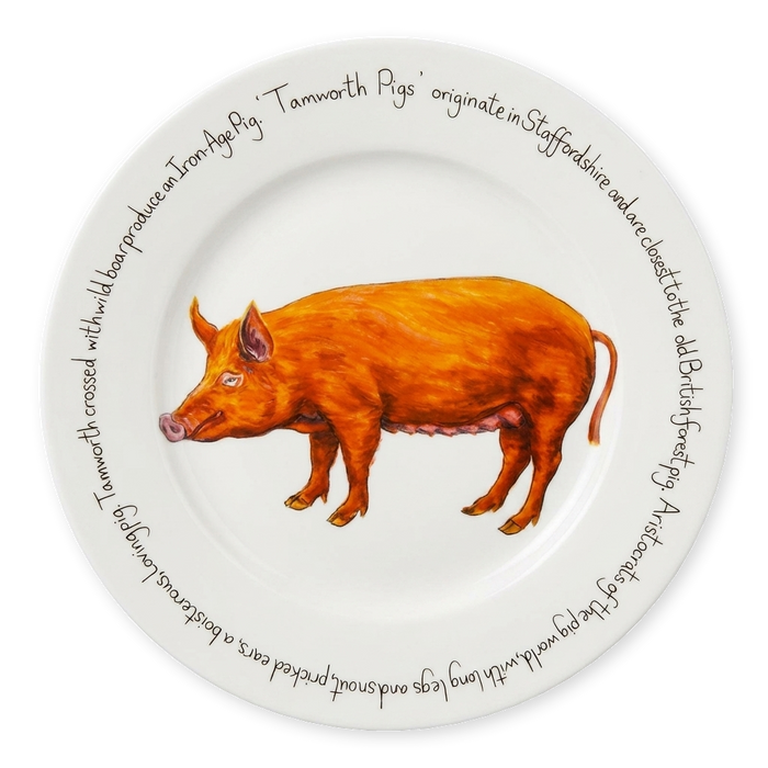 Tamworth Pig 30cm flat rimmed plate