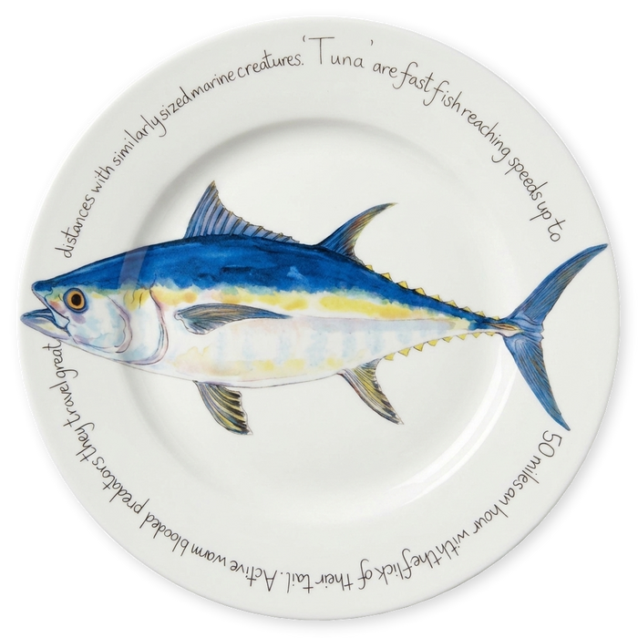 Bluefin Tuna 30cm flat rimmed plate
