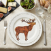 Stag Roaring 30cm flat rimmed plate lifestyle image