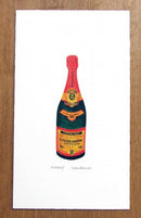 Louise Roederer Vintage Rosé bottle artist print