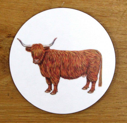 Richard Bramble Highland Cow Coaster