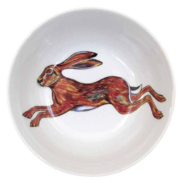 Hare Leaping 13cm Bowl by Richard Bramble