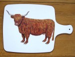 Highland Cow Melamine Chopping Board table setting