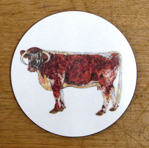 Richard Bramble Longhorn Cow Coaster