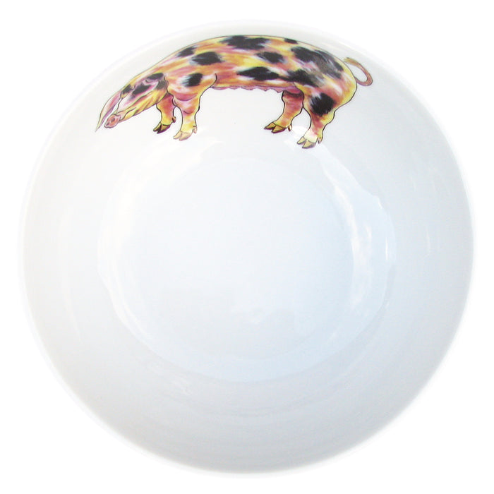 Gloucestershire Old Spot Pig 16cm Bowl styled on the table