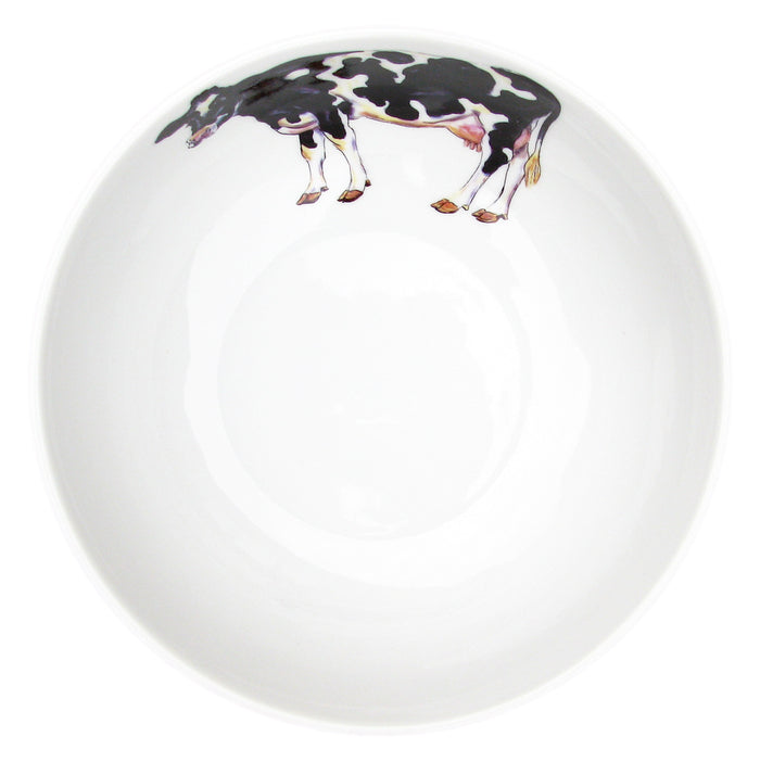 Holstein-Friesian Cow 16cm Bowl styled on the table