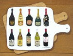 Wine & Champagne Bottles Melamine Chopping Board