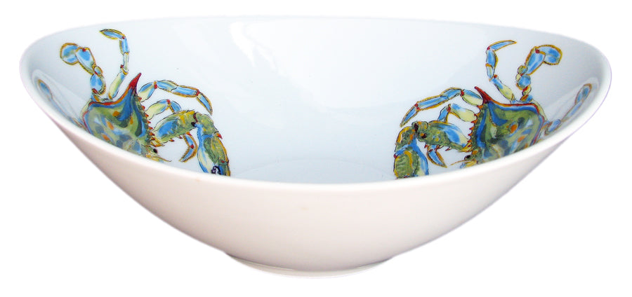 Blue Crab 18cm Oval Bowl Limited Edition