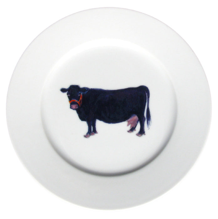 Dexter Cow 19cm Flat Rimmed Plate by Richard Bramble