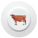 Jersey Cow 19cm Flat Rimmed Plate by Richard Bramble
