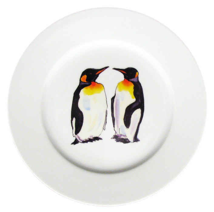 King Penguin 19cm Flat Rimmed Plate by Richard Bramble