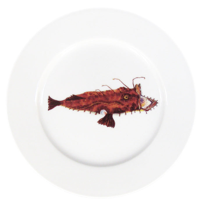 Monkfish 19cm Flat Rimmed Plate by Richard Bramble