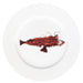 Monkfish 19cm Flat Rimmed Plate by Richard Bramble