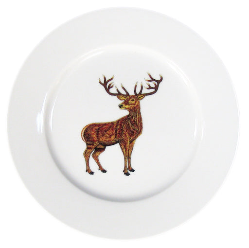Stag Standing 19cm Flat Rimmed Plate