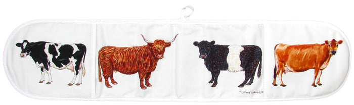 Cows Cotton Oven Gloves table setting