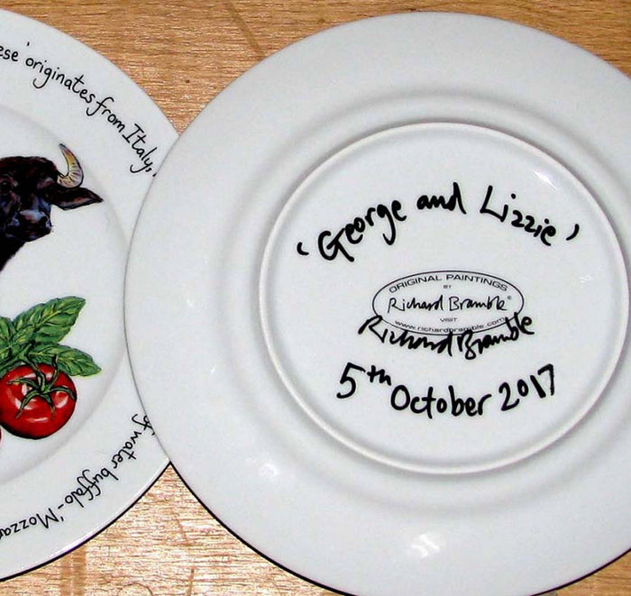 Personalised artist ceramic inscription (one per item) table setting