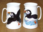 Large Puffin Jugs by Richard Bramble