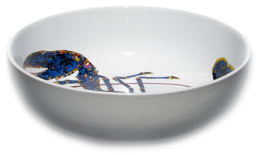 Richard Bramble Blue Lobster 24cm Bowl side on