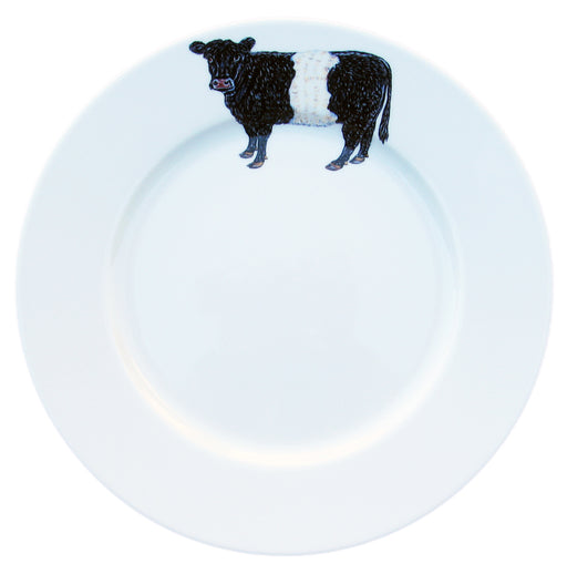 Richard Bramble Belted Galloway Cow Motif 26cm Flat Rimmed Plate