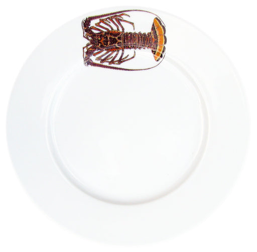 Richard Bramble Spiny Lobster Motif 26cm Flat Rimmed Plate