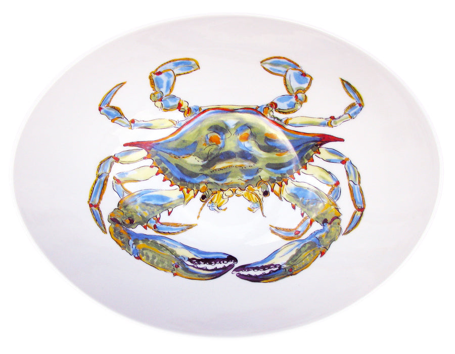 Richard Bramble Blue Crab 27cm Oval Bowl