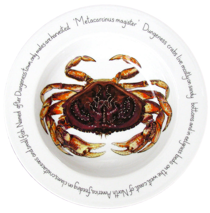 Dungeness Crab 30cm Deep Rimmed Bowl by Richard Bramble