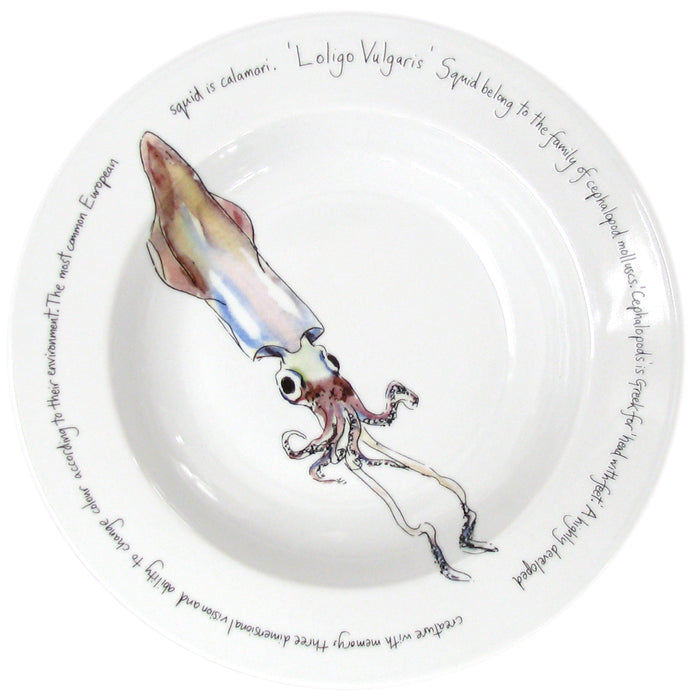 Squid 30cm Deep Rimmed Bowl by Richard Bramble 