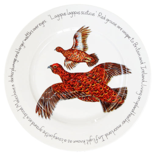 Red Grouse 30cm Flat Rimmed Plate